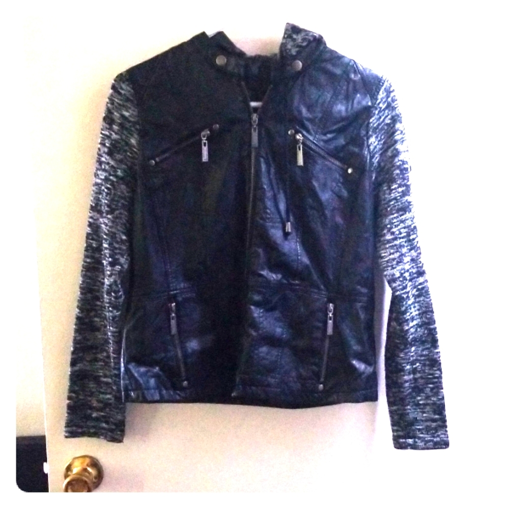 Faux leather jacket